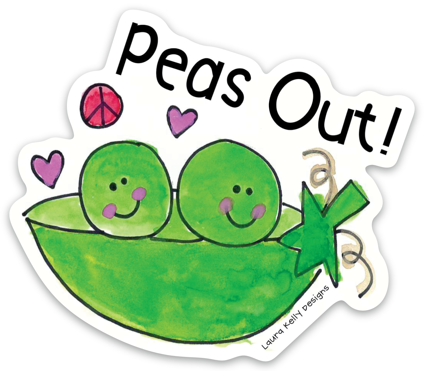 Vinyl Sticker - PeasOut