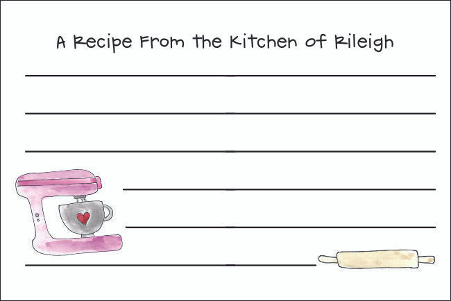 Personalized Recipe Cards