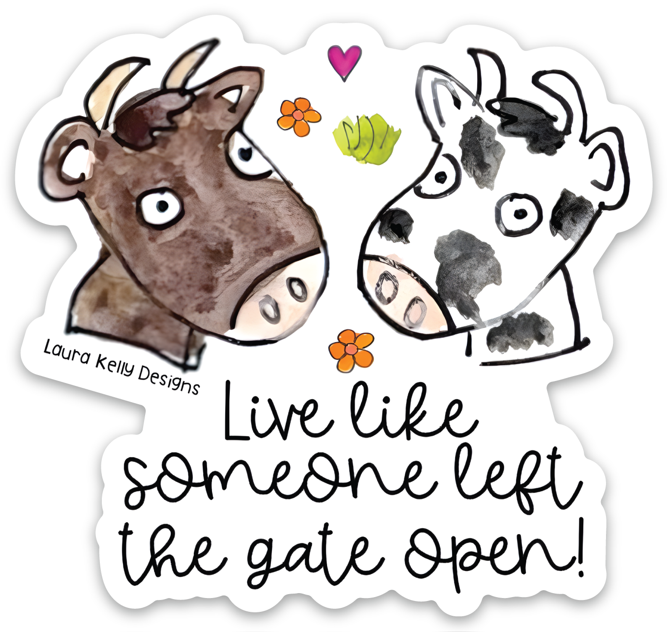 GATE OPEN VINYL STICKER
