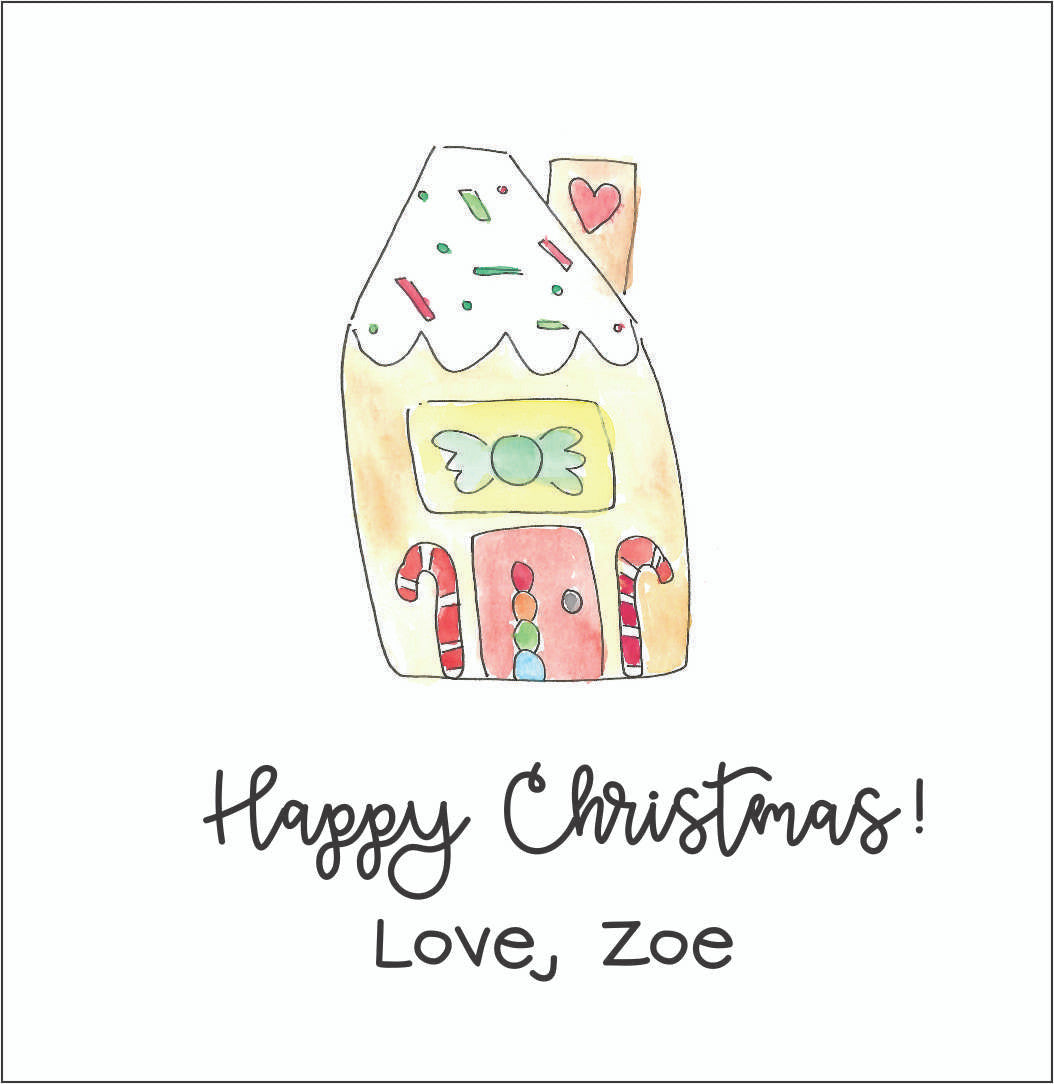 Square Gift Tags - Christmas Gingerbread