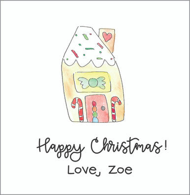 Square Gift Tags - Christmas Gingerbread