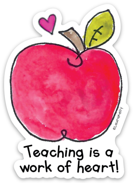 Vinyl Sticker-Teacher Apple