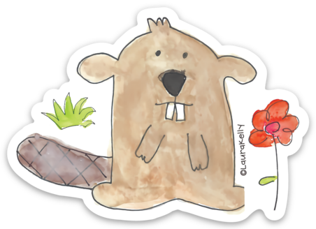Vinyl Sticker-Beaver