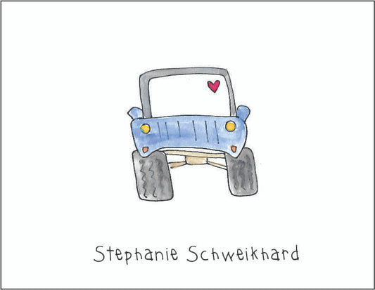 Jeep Blue Note Cards - Quantity 50