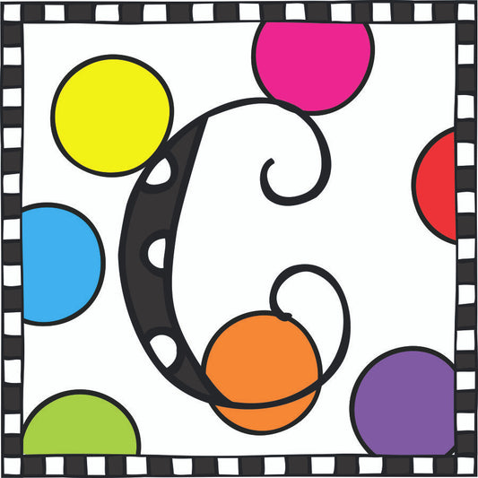 Vinyl Sticker - Polka Dotted Initial