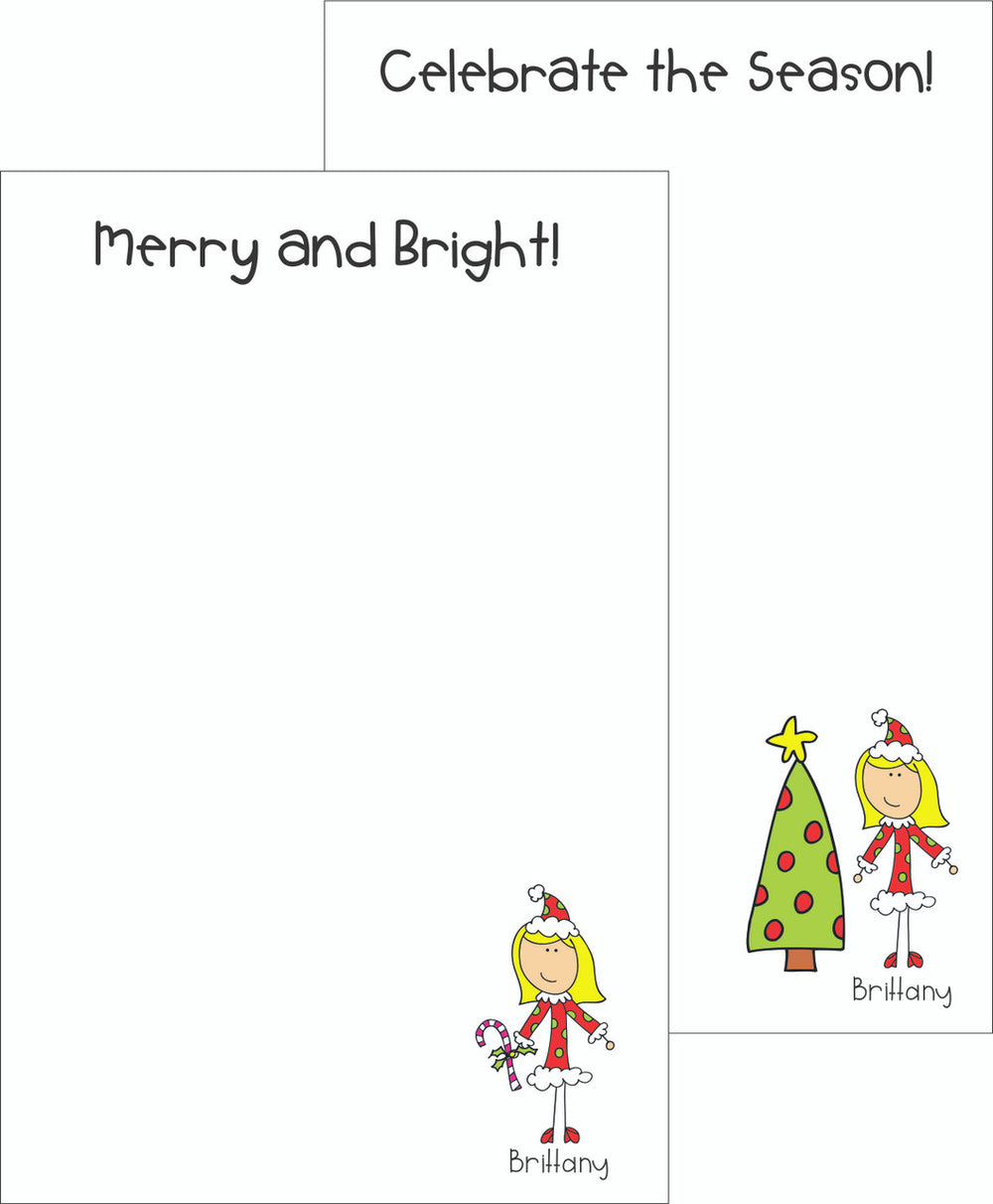 Memo Pad Set - Christmas Ladies 1