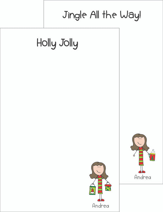 Memo Pad Set - Christmas Ladies 2