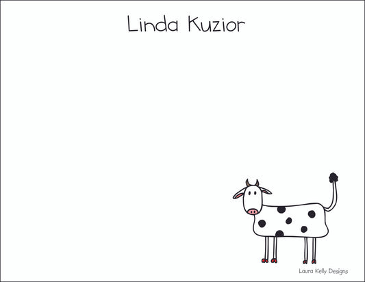Small Flat Notes - Cow