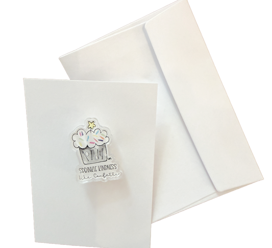 Cupcake with Sprinkles Acrylic Pin