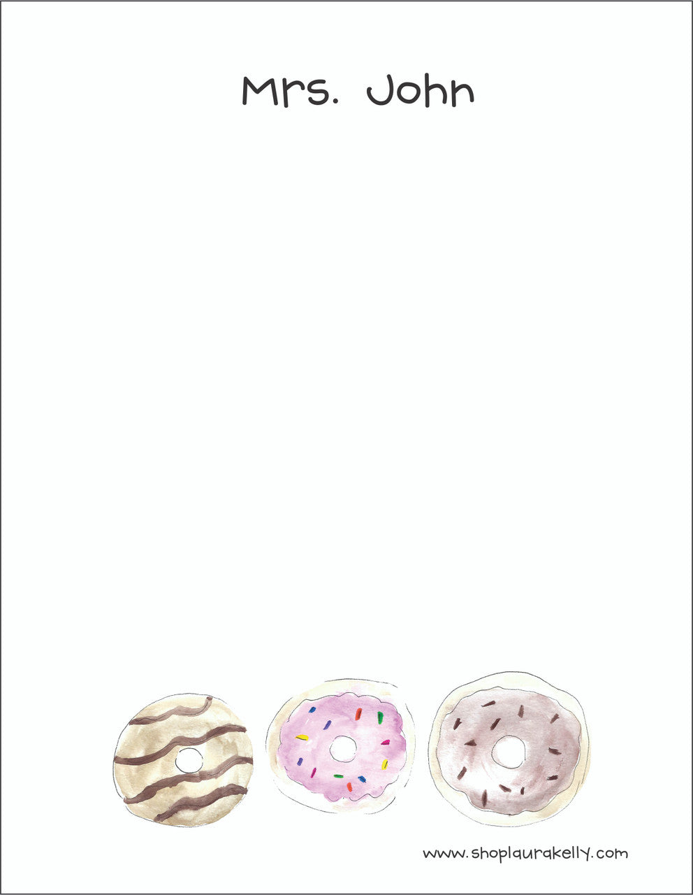 Small Flat Notes - Watercolor Donuts