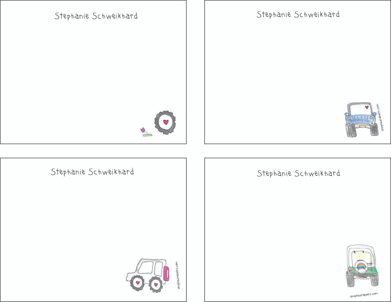 Small Flat Notes - Jeeps 4 Designs