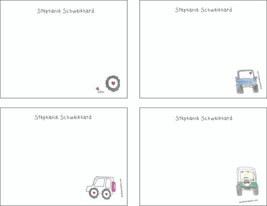 Small Flat Notes - Jeeps 4 Designs