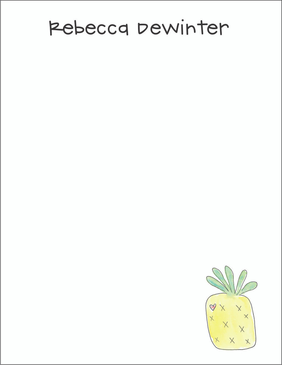 Small Flat Notes - Pineapple