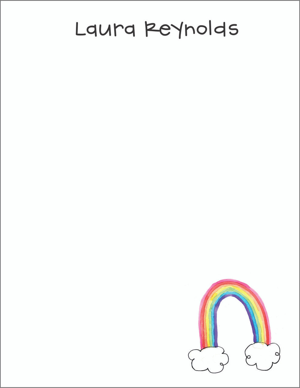 Small Flat Notes - Watercolor Rainbow
