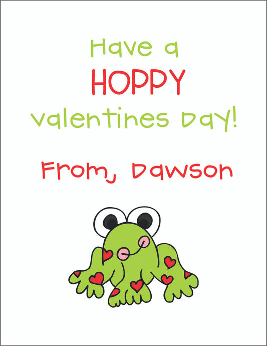 Valentine Cards Frog With Envelopes - Qty 28