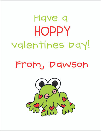 Valentine Cards Frog With Envelopes - Qty 28