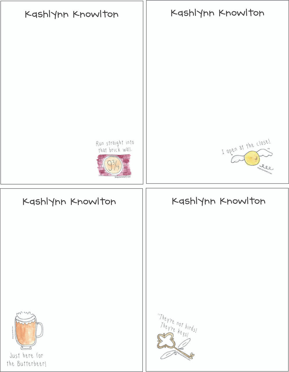 Harry Potter Memo Pad Set 2