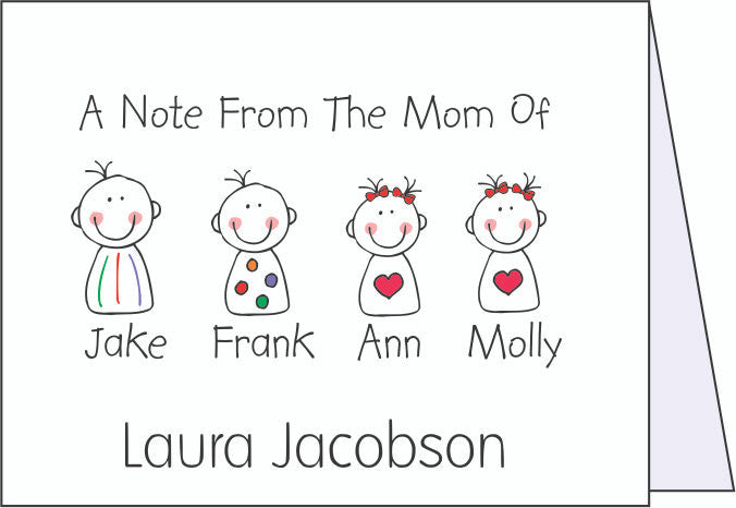 Happy Kids Note Cards - Quantity 50