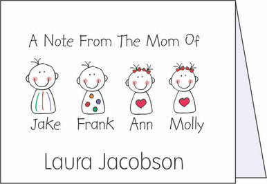 Happy Kids Note Cards - Quantity 50