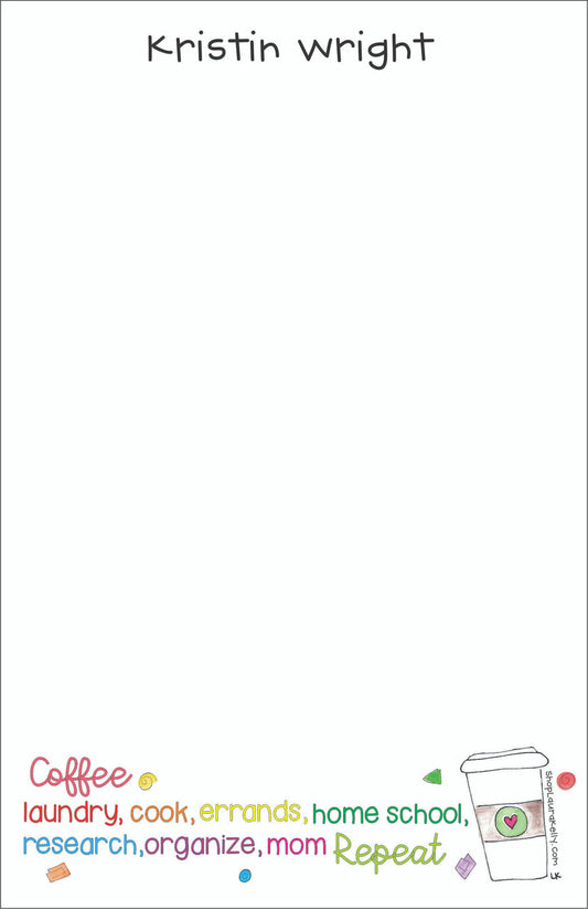 Memo Pad Set - Home School Mom Coffee