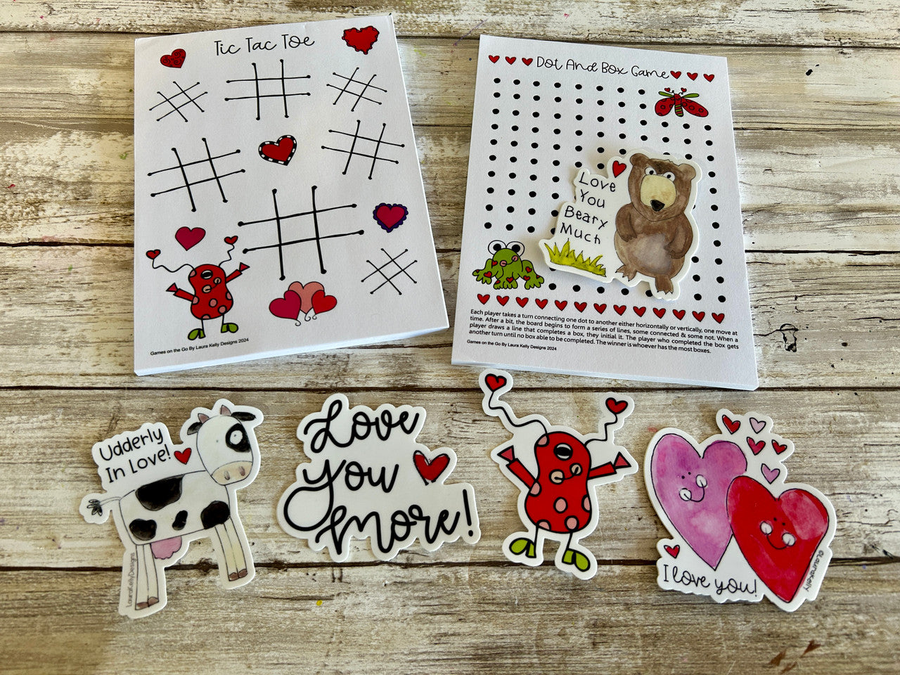 Valentine Games and Vinyl Stickers