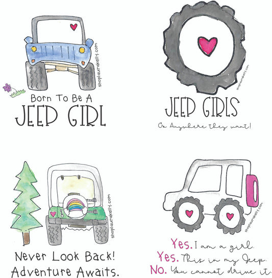 Jeep Girls Vinyl Sticker Set