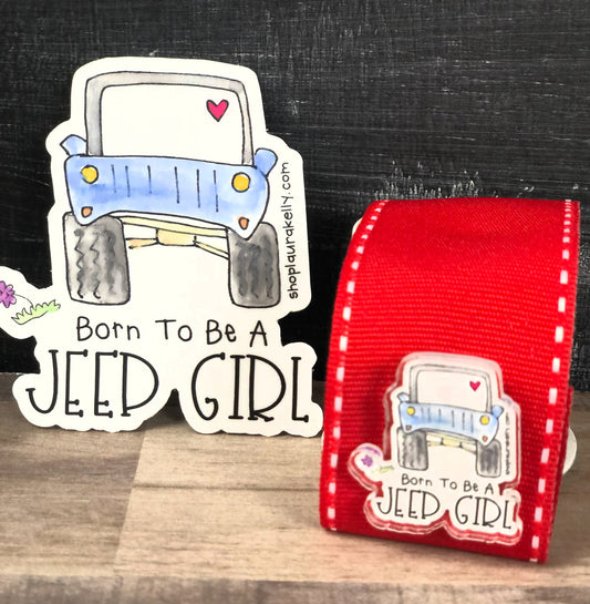 Jeep Girls Acrylic Pin