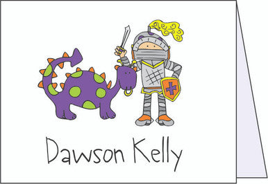 Knight and Dragon Note Cards - Quantity 50