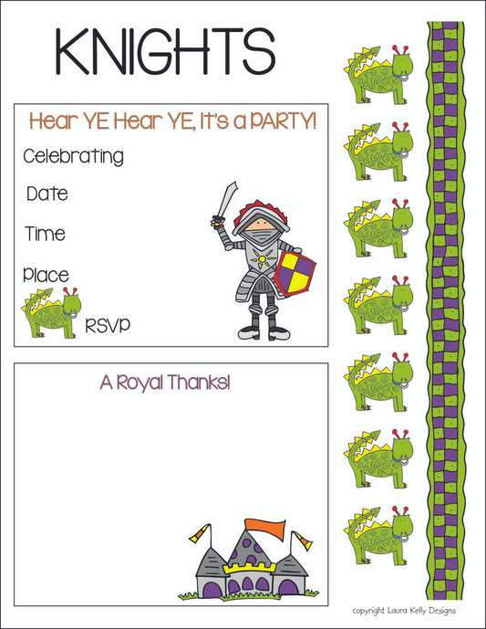 Knights Party Printable