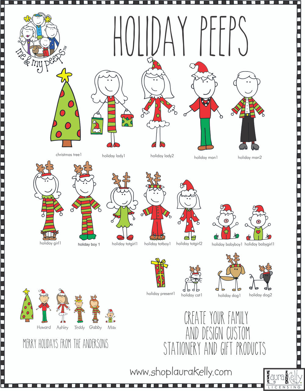MAMPS Christmas 45139.1637000078.1280.1280 square gift tags - christmas family – laura kelly designs ecom