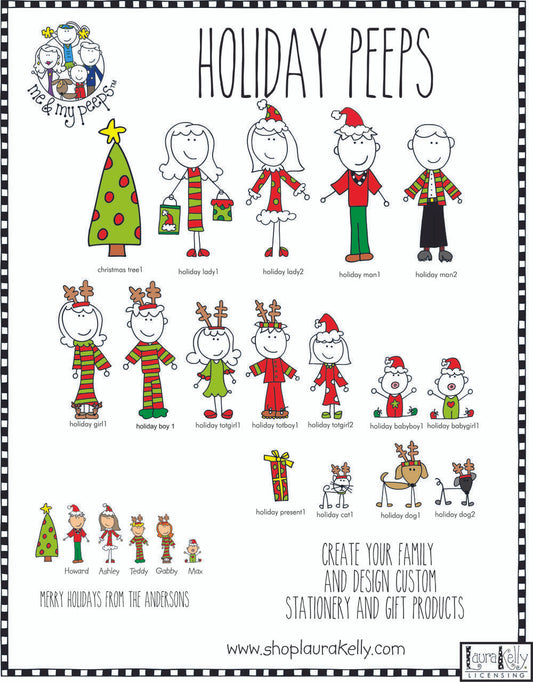 Me and My Peeps Holiday Family Memo Pads