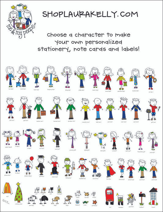 Kid Fill In Flat Note Cards Everyday - Qty 25