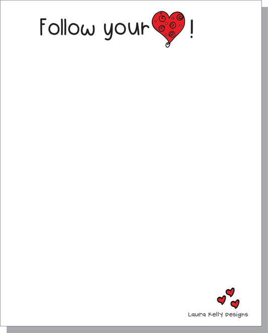 Mini Memo Pad - Follow Heart