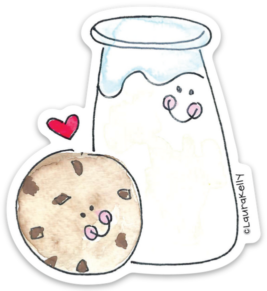 Vinyl Sticker-Milk and Cookies