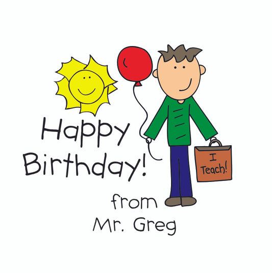 Lollipops Teacher Birthday Male