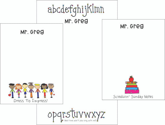 Memo Pad Set - Mr. Greg