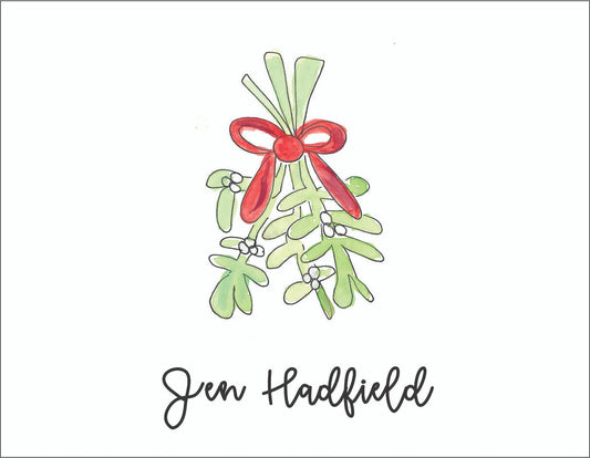 Mistletoe Note Cards - Quantity 50