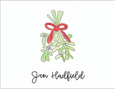Mistletoe Note Cards - Quantity 50
