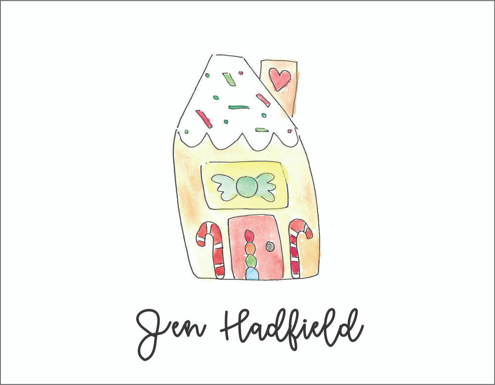 Gingerbread Note Cards - Quantity 50