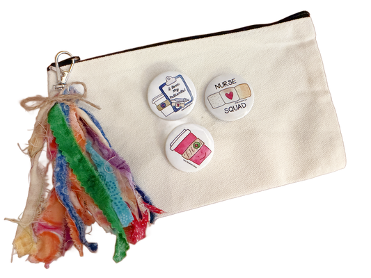 Nurse Button Gift Set With Bag