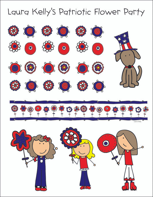 Printable Party - Patriotic Flower Party