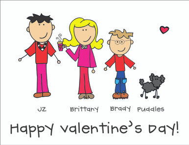 Me and My Peeps Family FLAT Cards VALENTINES - Qty 40
