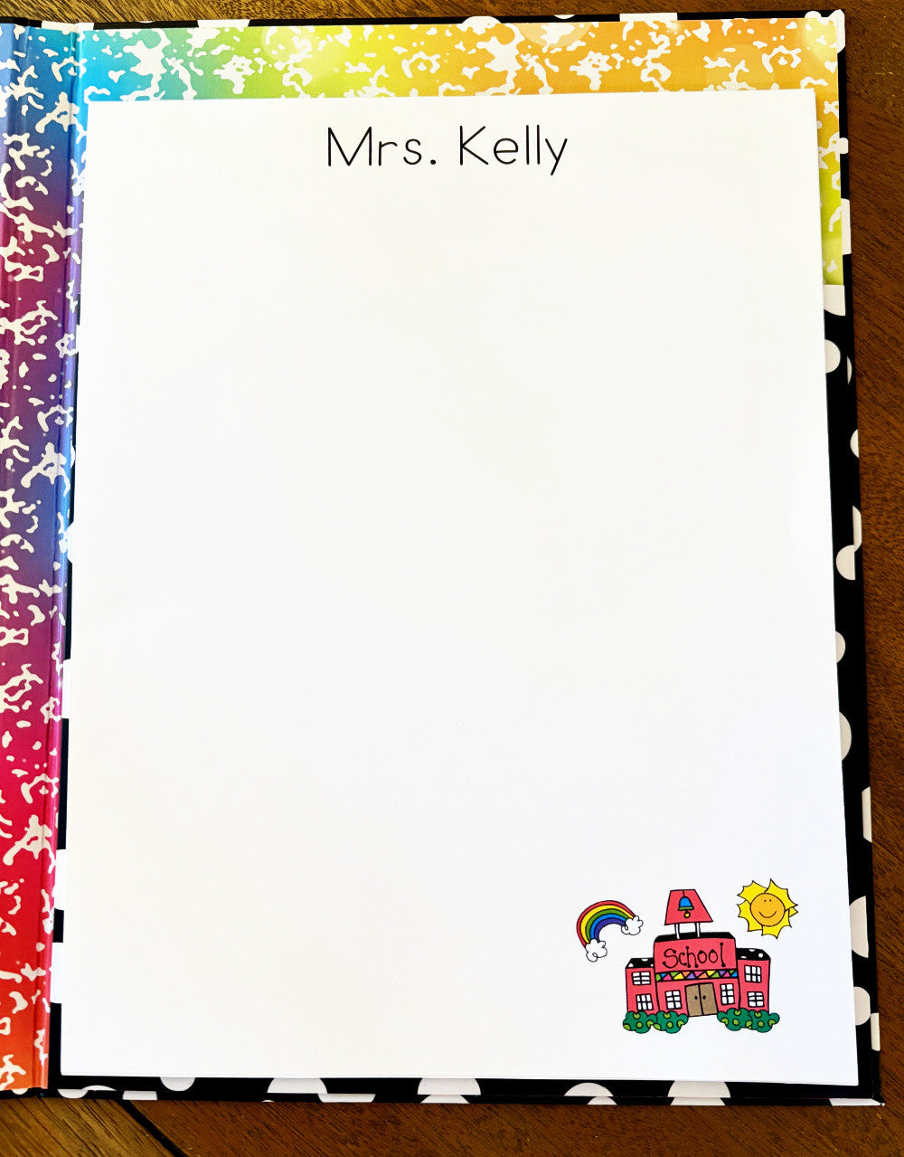 Sticker Themed Clipfolio with Personalized Memo Pad