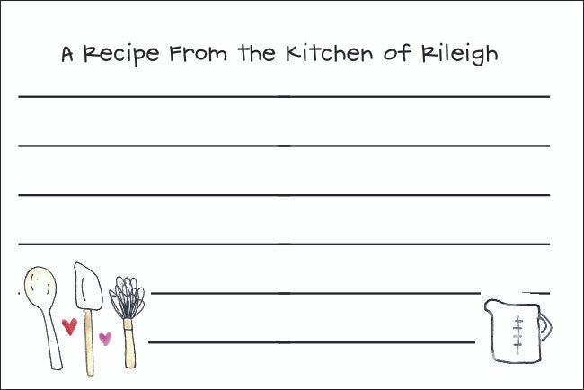 Personalized Recipe Cards
