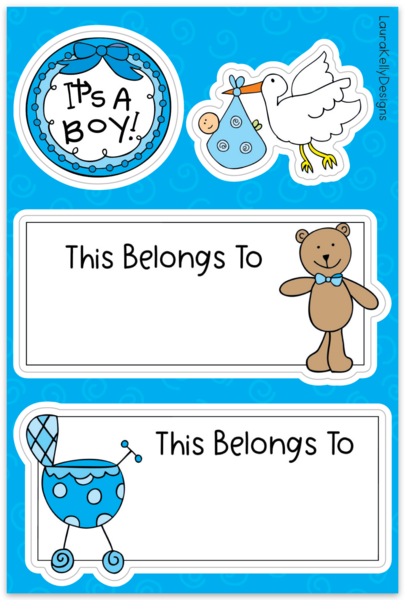 Sticker Sheet - Baby Boy
