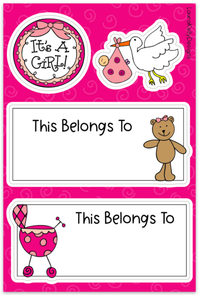 Sticker Sheet - Baby Girl