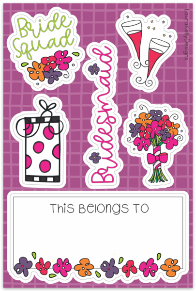 Sticker Sheet - Bridal Party
