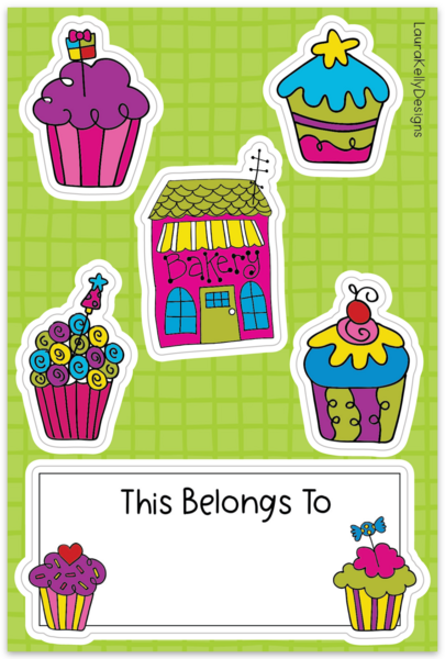 Sticker Sheet - Cupcakes