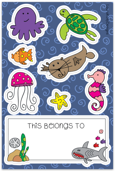 Sticker Sheet - Ocean