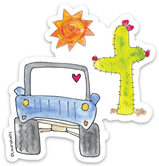 Vinyl Sticker-FOURWHEELSDESERT